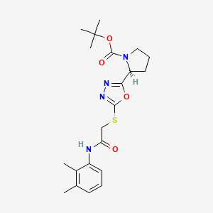 tert-butyl (2S)-2-[5-[2-(2,3-dimethylanilino)-2-oxoethyl]sulfanyl-1,3,4-oxadiazol-2-yl]pyrrolidine-1-carboxylate