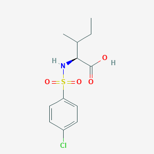 molecular formula C12H16ClNO4S B7781338 (2S,3R)-2-(4-chlorophenylsulfonamido)-3-methylpentanoic acid 