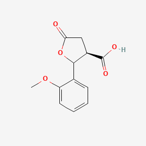 molecular formula C12H12O5 B7781374 (3R)-2-(2-methoxyphenyl)-5-oxooxolane-3-carboxylic acid 