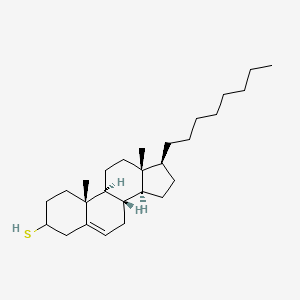molecular formula C27H46S B7781392 (8S,9S,10R,13R,14S,17S)-10,13-dimethyl-17-octyl-2,3,4,7,8,9,11,12,14,15,16,17-dodecahydro-1H-cyclopenta[a]phenanthrene-3-thiol 