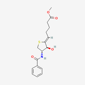 molecular formula C17H21NO4S B7781396 (Z)-methyl 5-((3S,4S)-4-benzamido-3-hydroxydihydrothiophen-2(3H)-ylidene)pentanoate 