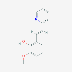 molecular formula C14H13NO2 B7781419 2-methoxy-6-[(E)-2-(pyridin-2-yl)ethenyl]phenol 