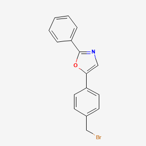 molecular formula C16H12BrNO B7781436 5-[4-(Bromomethyl)phenyl]-2-phenyl-1,3-oxazole CAS No. 64661-07-0