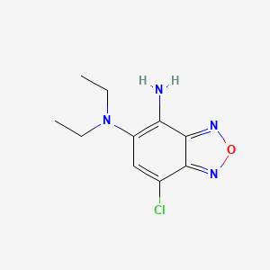 molecular formula C10H13ClN4O B7781442 7-chloro-N~5~,N~5~-diethyl-2,1,3-benzoxadiazole-4,5-diamine CAS No. 887833-33-2