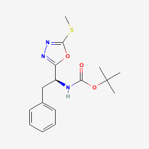 (S)-tert-butyl (1-(5-(methylthio)-1,3,4-oxadiazol-2-yl)-2-phenylethyl)carbamate