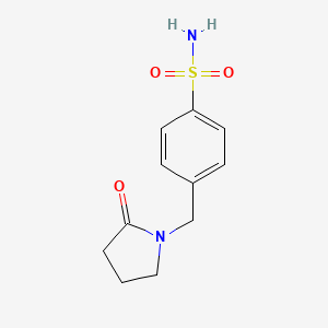 molecular formula C11H14N2O3S B7781499 4-[(2-Oxopyrrolidin-1-yl)methyl]benzenesulfonamide CAS No. 887833-40-1