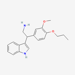 molecular formula C20H24N2O2 B7781515 2-(1H-indol-3-yl)-2-(3-methoxy-4-propoxyphenyl)ethanamine 