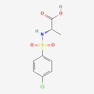 molecular formula C9H10ClNO4S B7781533 (2S)-2-[(4-chlorophenyl)sulfonylamino]propanoic acid 