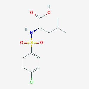 molecular formula C12H16ClNO4S B7781536 (2S)-2-[(4-chlorophenyl)sulfonylamino]-4-methylpentanoic acid 