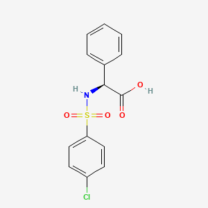 molecular formula C14H12ClNO4S B7781537 (S)-2-(4-chlorophenylsulfonamido)-2-phenylacetic acid 