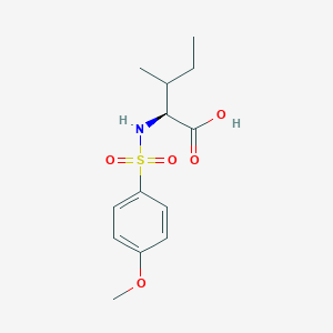 molecular formula C13H19NO5S B7781546 (2S)-2-[(4-methoxyphenyl)sulfonylamino]-3-methylpentanoic acid 