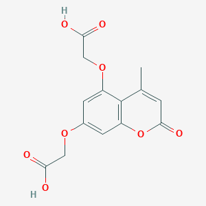 molecular formula C14H12O8 B7781560 Acetic acid, 2,2'-[(4-methyl-2-oxo-2H-1-benzopyran-5,7-diyl)bis(oxy)]bis- CAS No. 38035-11-9