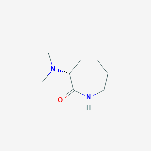 molecular formula C8H16N2O B7781623 (3R)-3-(dimethylamino)azepan-2-one 