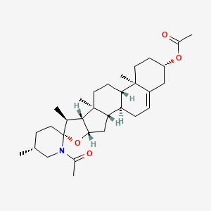 molecular formula C31H47NO4 B7781656 [(1S,2S,4S,5'R,6R,7S,8R,9S,12S,13R,16S)-1'-acetyl-5',7,9,13-tetramethylspiro[5-oxapentacyclo[10.8.0.02,9.04,8.013,18]icos-18-ene-6,2'-piperidine]-16-yl] acetate 