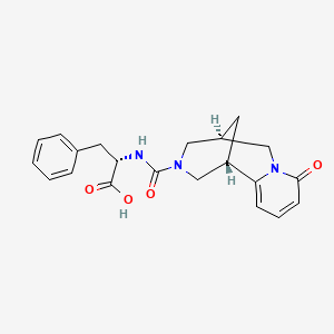 molecular formula C21H23N3O4 B7781707 (S)-2-((1R,5R)-8-oxo-2,3,4,5,6,8-hexahydro-1H-1,5-methanopyrido[1,2-a][1,5]diazocine-3-carboxamido)-3-phenylpropanoic acid 