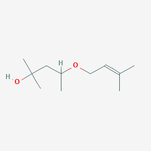 molecular formula C11H22O2 B7781771 2-Methyl-4-[(3-methylbut-2-en-1-yl)oxy]pentan-2-ol 
