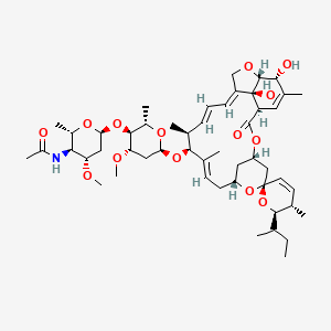 molecular formula C50H75NO14 B7781792 N-[(2S,3S,4S,6S)-6-[(2S,3S,4S,6R)-6-[(1'R,2R,3S,4'S,6S,8'R,10'E,12'S,13'S,14'E,16'E,20'R,21'R,24'S)-2-butan-2-yl-21',24'-dihydroxy-3,11',13',22'-tetramethyl-2'-oxospiro[2,3-dihydropyran-6,6'-3,7,19-trioxatetracyclo[15.6.1.14,8.020,24]pentacosa-10,14,16,22-tetraene]-12'-yl]oxy-4-methoxy-2-methyloxan-3-yl]oxy-4-methoxy-2-methyloxan-3-yl]acetamide 
