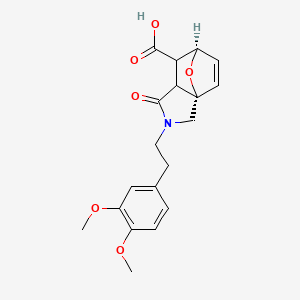 molecular formula C19H21NO6 B7781824 (3aS,6R)-2-[2-(3,4-dimethoxyphenyl)ethyl]-1-oxo-1,2,3,6,7,7a-hexahydro-3a,6-epoxyisoindole-7-carboxylic acid 
