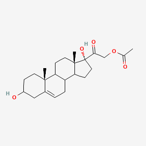 molecular formula C23H34O5 B7781838 2-((10R,13S,17R)-3,17-dihydroxy-10,13-dimethyl-2,3,4,7,8,9,10,11,12,13,14,15,16,17-tetradecahydro-1H-cyclopenta[a]phenanthren-17-yl)-2-oxoethyl acetate 