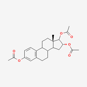molecular formula C24H30O6 B7781845 [(13S,16R)-3,17-diacetyloxy-13-methyl-6,7,8,9,11,12,14,15,16,17-decahydrocyclopenta[a]phenanthren-16-yl] acetate 