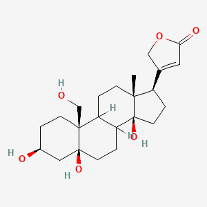 3-[(3S,5S,10R,13R,14S,17R)-3,5,14-trihydroxy-10-(hydroxymethyl)-13-methyl-2,3,4,6,7,8,9,11,12,15,16,17-dodecahydro-1H-cyclopenta[a]phenanthren-17-yl]-2H-furan-5-one