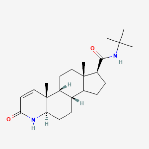 molecular formula C23H36N2O2 B7781878 (1S,3bS,5aR,9aR,9bR,11aS)-N-tert-butyl-9a,11a-dimethyl-7-oxo-1,2,3,3a,3b,4,5,5a,6,9b,10,11-dodecahydroindeno[5,4-f]quinoline-1-carboxamide 