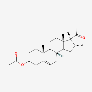 molecular formula C25H38O3 B7781939 [(8R,10R,13S,16R,17S)-17-acetyl-10,13,16,17-tetramethyl-1,2,3,4,7,8,9,11,12,14,15,16-dodecahydrocyclopenta[a]phenanthren-3-yl] acetate 