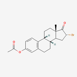 molecular formula C20H23BrO3 B7781954 [(8R,9R,13S,16R)-16-bromo-13-methyl-17-oxo-7,8,9,11,12,14,15,16-octahydro-6H-cyclopenta[a]phenanthren-3-yl] acetate 