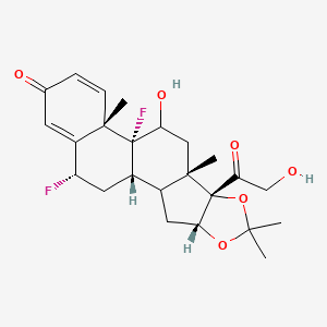 molecular formula C24H30F2O6 B7782001 (1S,4R,8S,9S,12R,13S,19S)-12,19-difluoro-11-hydroxy-8-(2-hydroxyacetyl)-6,6,9,13-tetramethyl-5,7-dioxapentacyclo[10.8.0.02,9.04,8.013,18]icosa-14,17-dien-16-one 