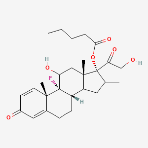 molecular formula C27H37FO6 B7782006 [(8S,9R,10S,13S,17R)-9-fluoro-11-hydroxy-17-(2-hydroxyacetyl)-10,13,16-trimethyl-3-oxo-6,7,8,11,12,14,15,16-octahydrocyclopenta[a]phenanthren-17-yl] pentanoate 