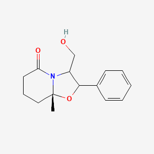 molecular formula C15H19NO3 B7782030 (8aR)-3-(hydroxymethyl)-8a-methyl-2-phenylhexahydro-5H-[1,3]oxazolo[3,2-a]pyridin-5-one 
