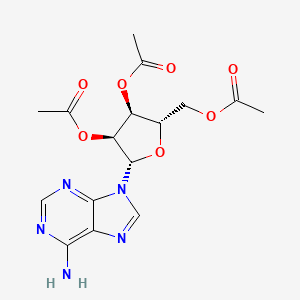 molecular formula C16H19N5O7 B7782061 1-(6-Amino-9H-purine-9-yl)-2-O,3-O,5-O-triacetyl-1-deoxy-beta-L-ribofuranose 
