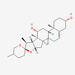 molecular formula C27H42O4 B7782062 (1R,2R,4S,6R,7S,8R,9S,10R,12S,13R,16S)-5',7,9,13-tetramethylspiro[5-oxapentacyclo[10.8.0.02,9.04,8.013,18]icos-18-ene-6,2'-oxane]-10,16-diol 