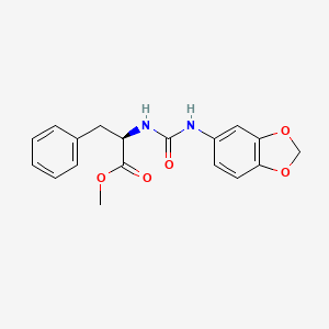 molecular formula C18H18N2O5 B7782084 methyl N-(1,3-benzodioxol-5-ylcarbamoyl)-D-phenylalaninate 