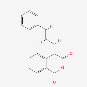 molecular formula C18H12O3 B7782094 (4E)-4-[(2E)-3-phenylprop-2-en-1-ylidene]-1H-isochromene-1,3(4H)-dione 