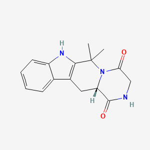 molecular formula C16H17N3O2 B7782126 (S)-6,6-dimethyl-2,3,12,12a-tetrahydropyrazino[1',2':1,6]pyrido[3,4-b]indole-1,4(6H,7H)-dione 