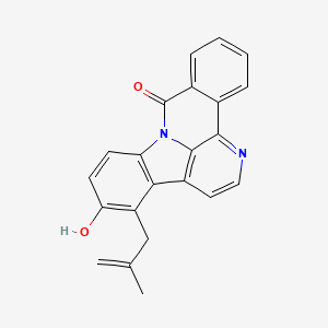 molecular formula C22H16N2O2 B7782141 12-hydroxy-13-(2-methylallyl)-8H-benzo[c]indolo[3,2,1-ij][1,5]naphthyridin-8-one 