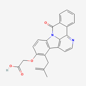 molecular formula C24H18N2O4 B7782146 2-((13-(2-methylallyl)-8-oxo-8H-benzo[c]indolo[3,2,1-ij][1,5]naphthyridin-12-yl)oxy)acetic acid 