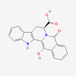 molecular formula C20H14N2O4 B7782201 14-Hydroxy-21-oxoyohimban-3(14),15(20),16,18-tetrene-5beta-carboxylic acid 