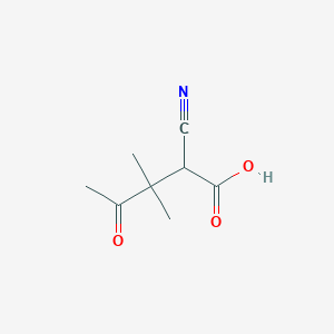 molecular formula C8H11NO3 B7782226 2-Cyano-3,3-dimethyl-4-oxopentanoic acid 