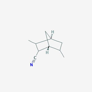 molecular formula C10H15N B7782270 (1R,4R)-3,6-dimethylbicyclo[2.2.1]heptane-2-carbonitrile 