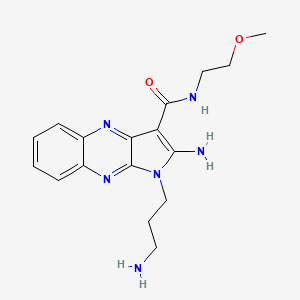 molecular formula C17H22N6O2 B7782303 2-amino-1-(3-aminopropyl)-N-(2-methoxyethyl)-1H-pyrrolo[2,3-b]quinoxaline-3-carboxamide 
