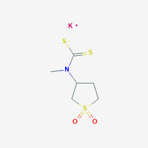 molecular formula C6H10KNO2S3 B7782314 potassium;N-(1,1-dioxothiolan-3-yl)-N-methylcarbamodithioate 