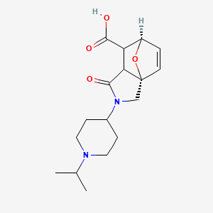 molecular formula C17H24N2O4 B7782343 (3aS,6R)-1-oxo-2-[1-(propan-2-yl)piperidin-4-yl]-1,2,3,6,7,7a-hexahydro-3a,6-epoxyisoindole-7-carboxylic acid 