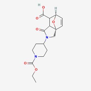 molecular formula C17H22N2O6 B7782350 (3aS,6R)-2-[1-(ethoxycarbonyl)piperidin-4-yl]-1-oxo-1,2,3,6,7,7a-hexahydro-3a,6-epoxyisoindole-7-carboxylic acid 