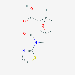 molecular formula C12H10N2O4S B7782363 (3aS,6R)-1-oxo-2-(1,3-thiazol-2-yl)-1,2,3,6,7,7a-hexahydro-3a,6-epoxyisoindole-7-carboxylic acid 
