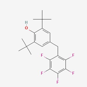 molecular formula C21H23F5O B7782412 2,6-Di-tert-butyl-4-(pentafluorobenzyl)phenol 