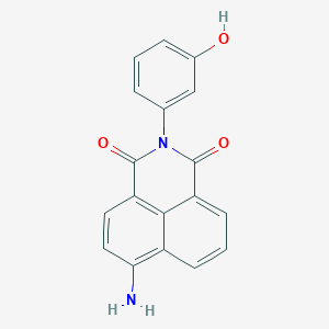 molecular formula C18H12N2O3 B7782456 6-amino-2-(3-hydroxyphenyl)-1H-benzo[de]isoquinoline-1,3(2H)-dione 