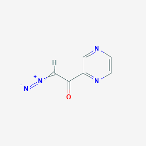 molecular formula C6H4N4O B7782474 2-Diazo-1-(pyrazin-2-yl)ethanone 