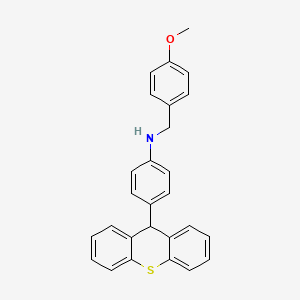 molecular formula C27H23NOS B7782489 N-(4-methoxybenzyl)-4-(9H-thioxanthen-9-yl)aniline 